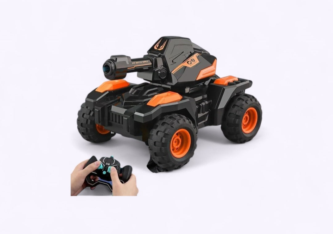 RC Tank Shooting Water Bullets Monster Truck with LED Light Remote Control Car