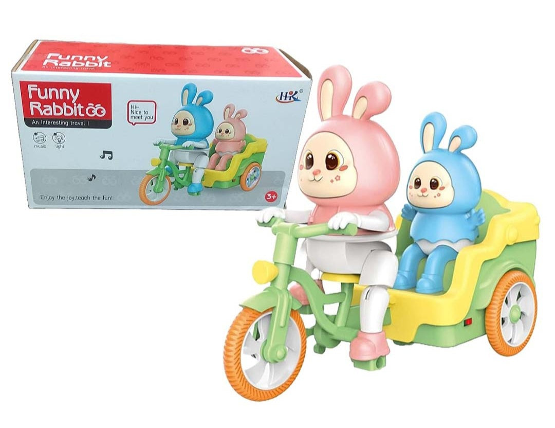 Funny Rabbit Rickshaw with Light and Music