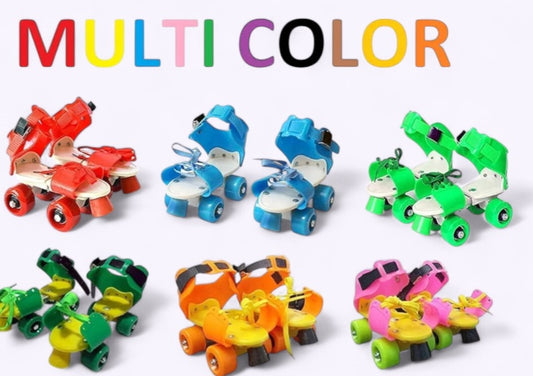 Adjustable Roller Skates with Straps and Laces