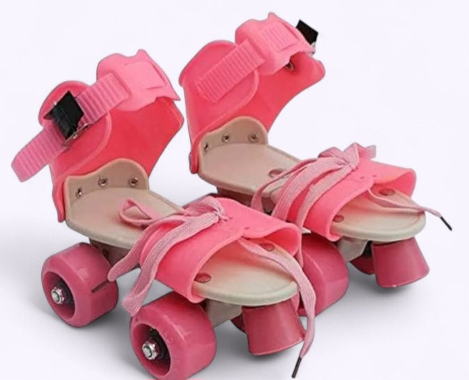 Adjustable Roller Skates with Straps and Laces