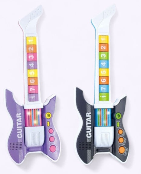 Colorful Musical Toy Guitar for Kids – Light & Sound with Number Keys
