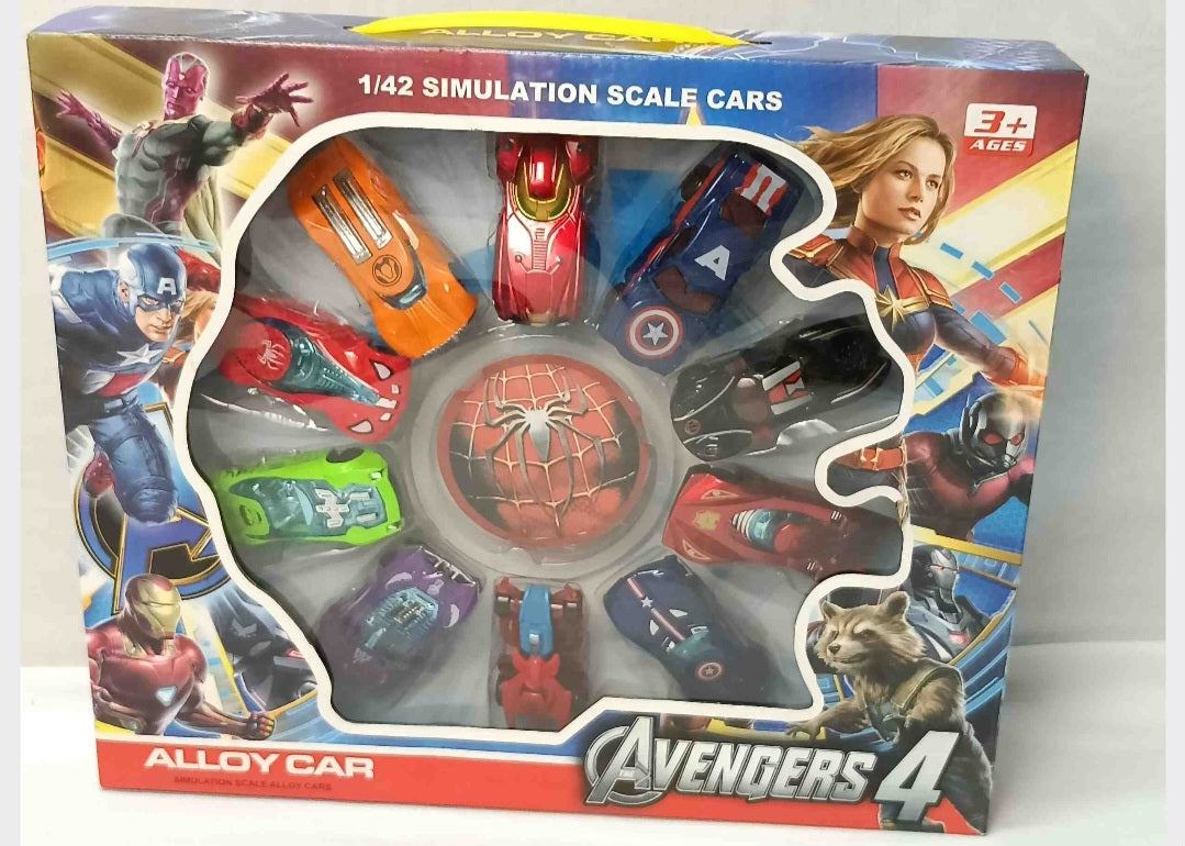 10 Pics car set Super hero Avenger metal hot wheel type Die Cast design alloy