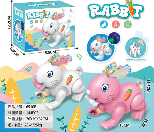 Hopping Rabbit With Projector Light