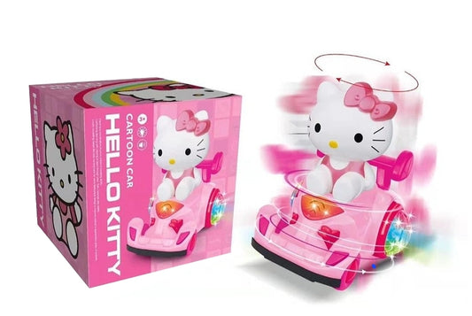 Kitty Cartoon Car with Light and Music
