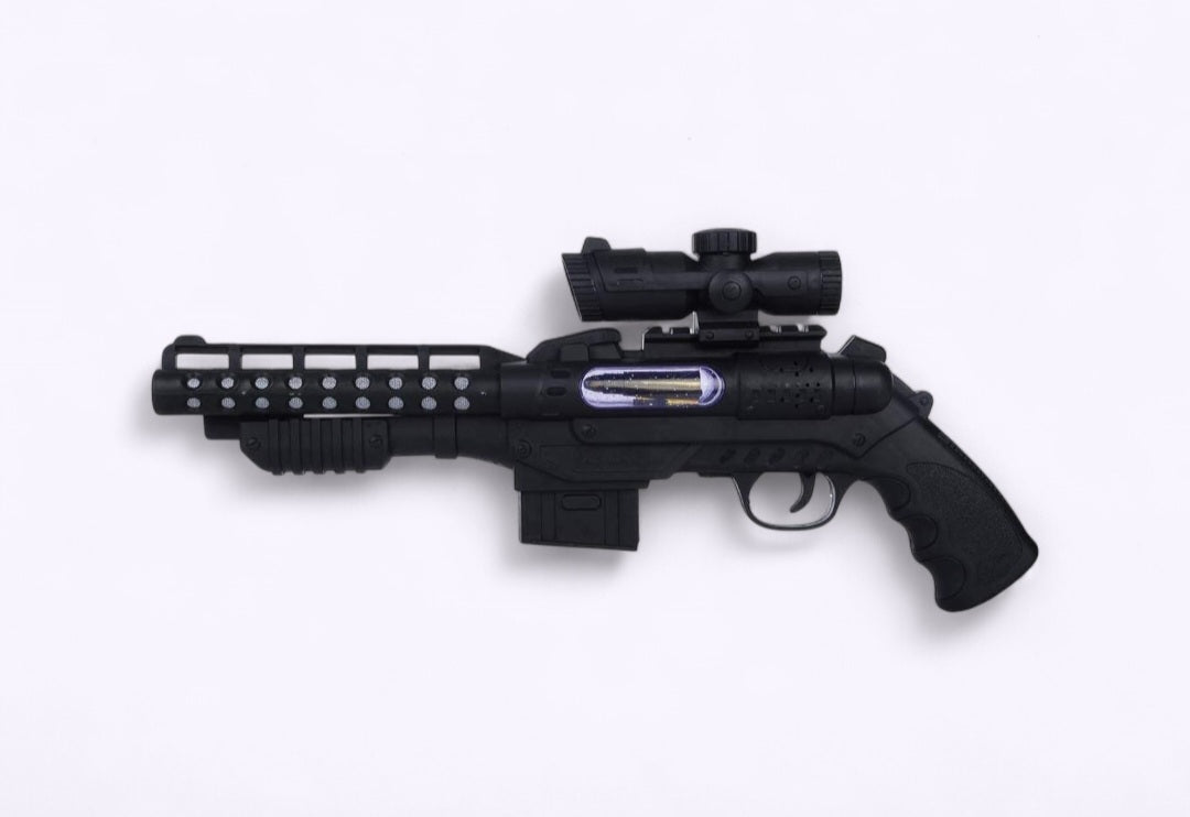 DOUBLE BARREL GUN WITH LIGHT & MUSIC