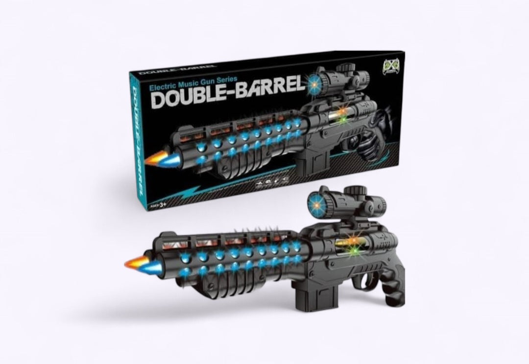 DOUBLE BARREL GUN WITH LIGHT & MUSIC