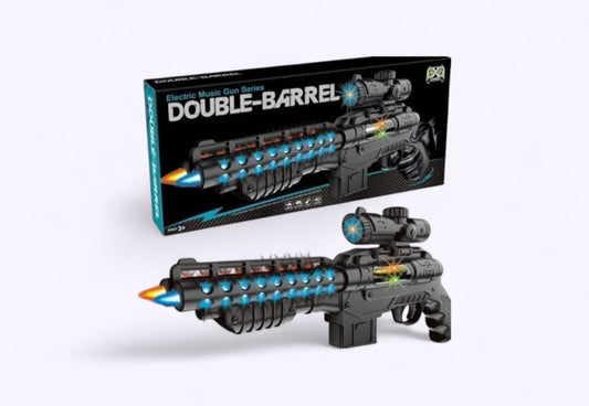 DOUBLE BARREL GUN WITH LIGHT & MUSIC