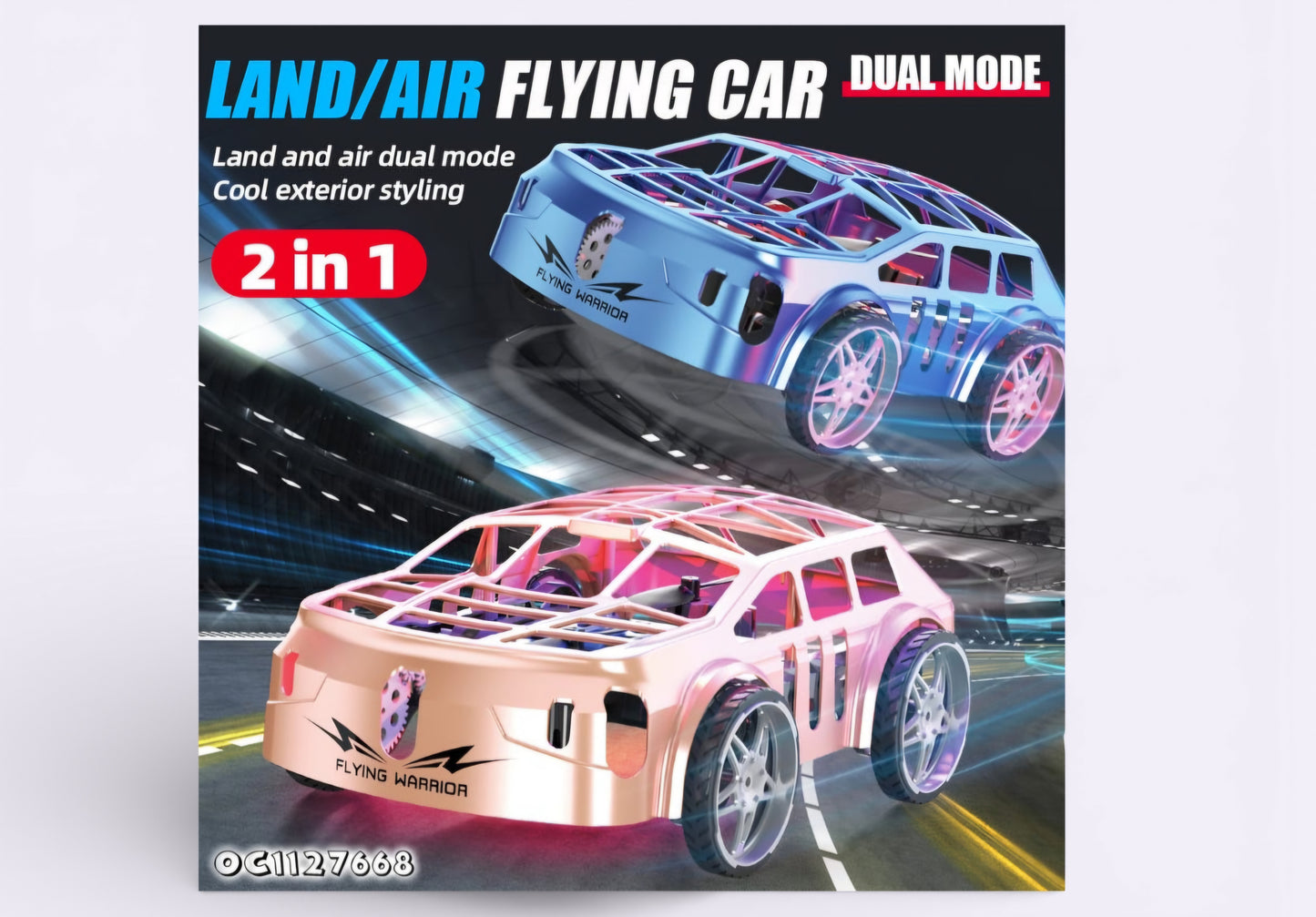 Land/Air Flying Car Toy with Cool LED Design