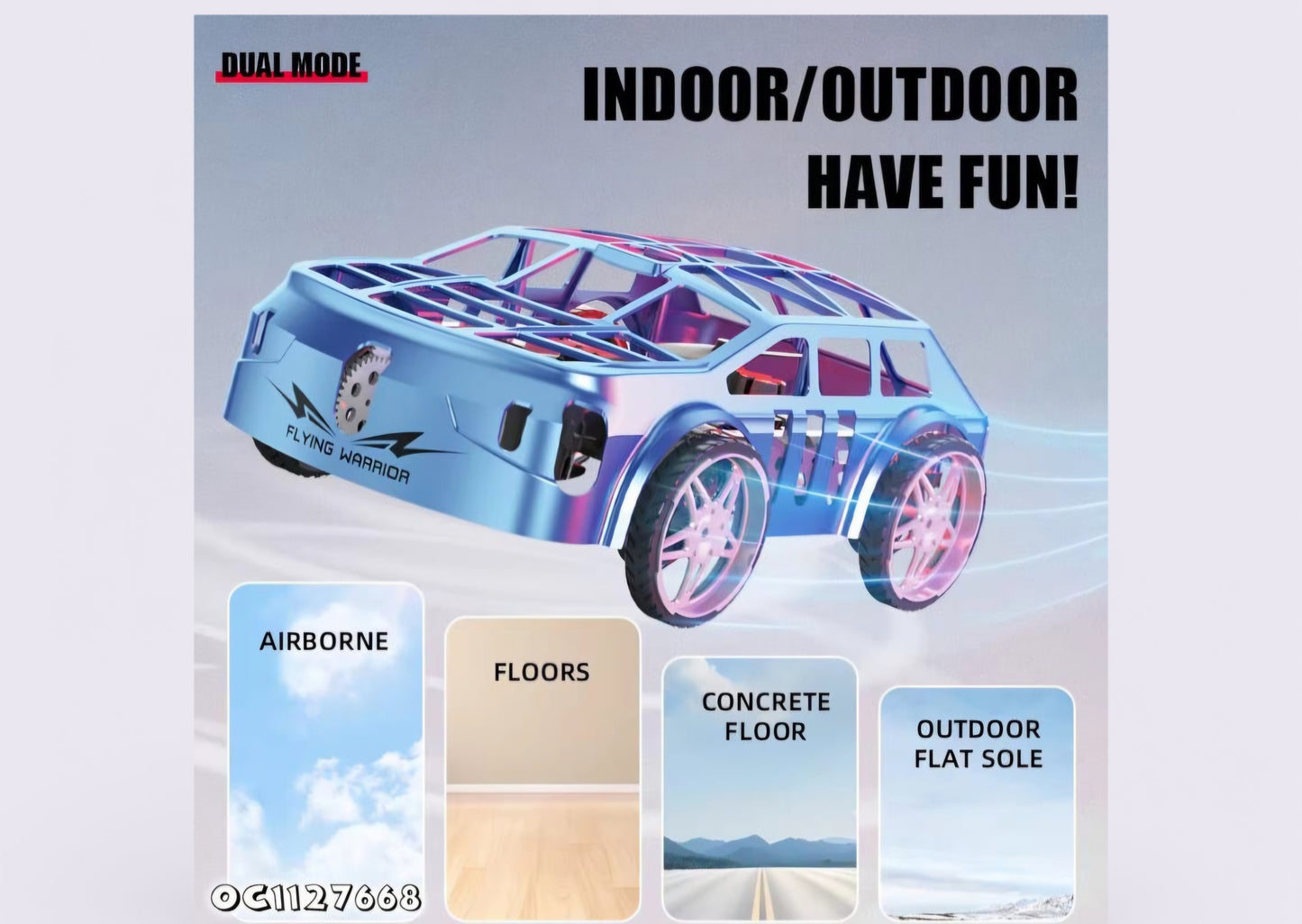 Land/Air Flying Car Toy with Cool LED Design